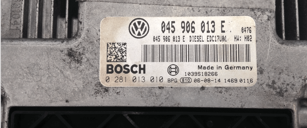 VW Polo 1.4 TDI, 0 281 013 010, 0281013010, 045906013E, 045 906 013 E, EDC17U01