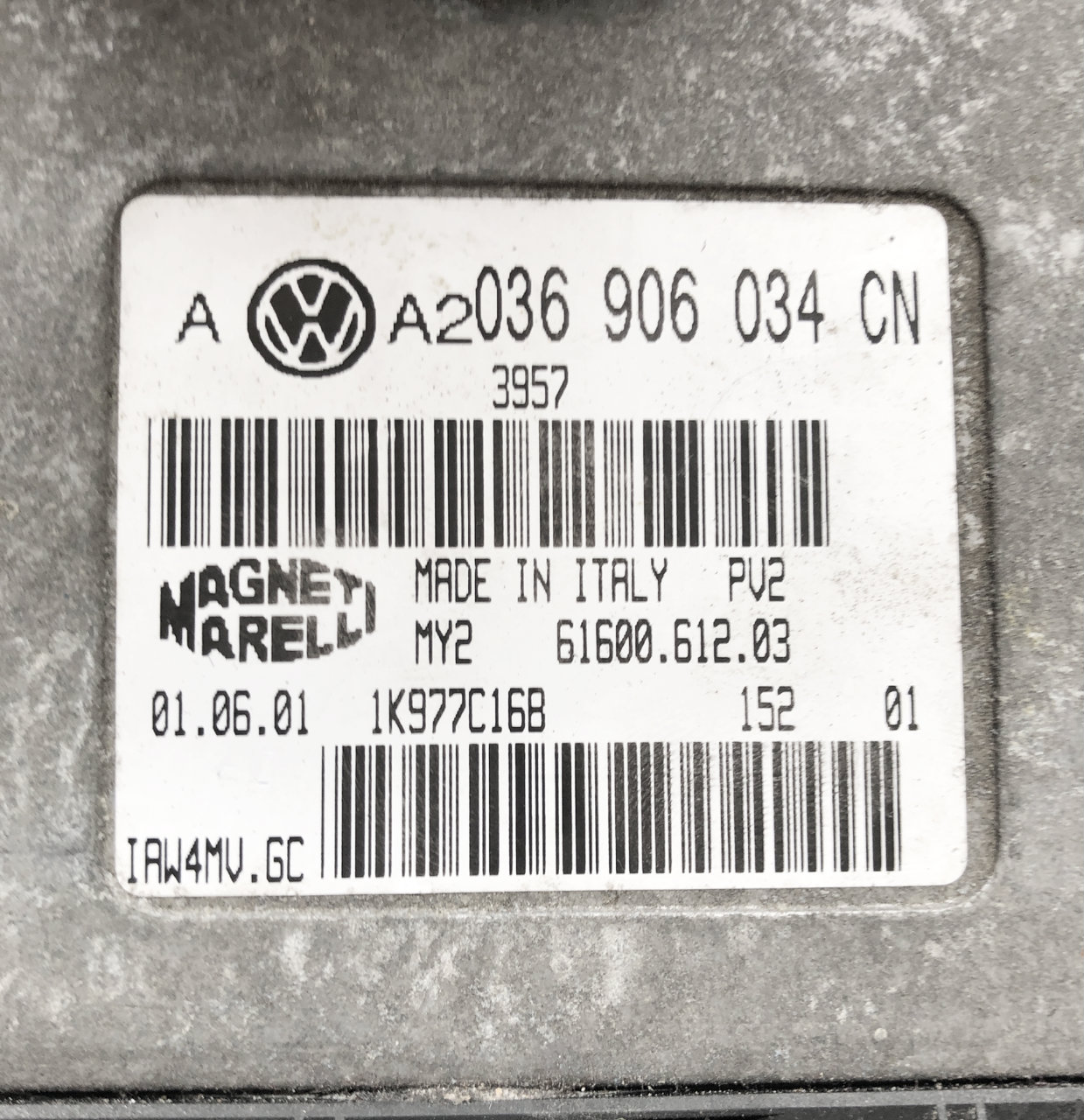VW, 036906034CN, 036 906 034 CN, 61600.612.03, IAW4MV.GC