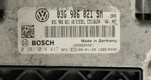 Seat Altea / Toledo 1.9 TDI, 0281014417, 0 281 014 417, 03G906021SM, 03G 906 021 SM, EDC16U34