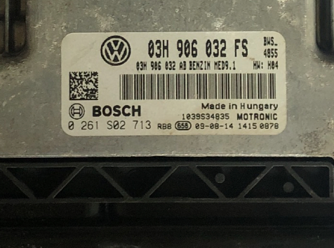 VW Passat 3.6 FSI, 0261S02713, 0 261 S02 713, 03H906032FS, 03H 906 032 FS, MED9.1 , 1039S34835