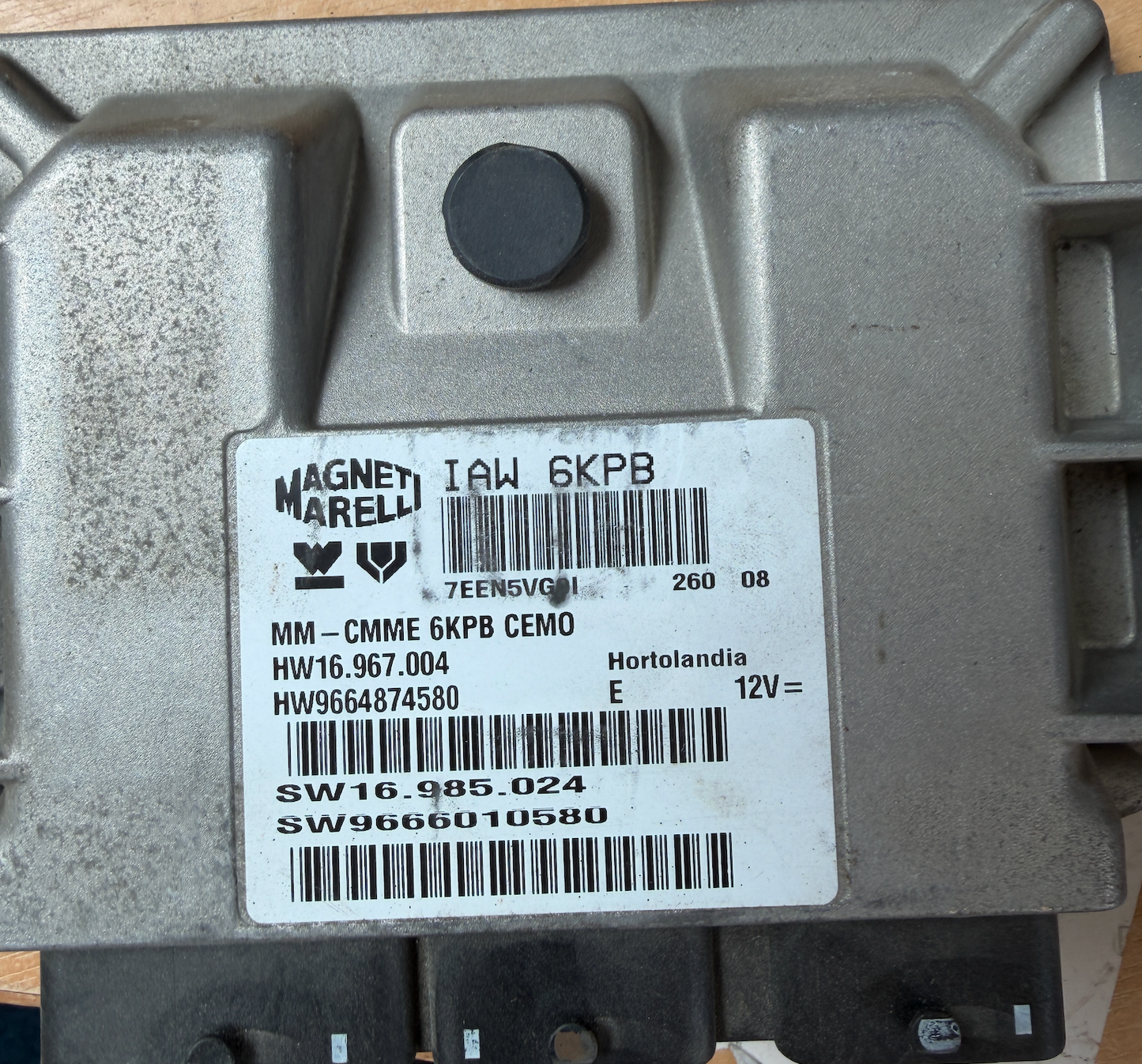Plug & Play Magneti Marelli Engine ECU, Citroen Dispatch 2.0, IAW 6KPB, HW16967004, HW9664874580, SW16985024, SW9666010580