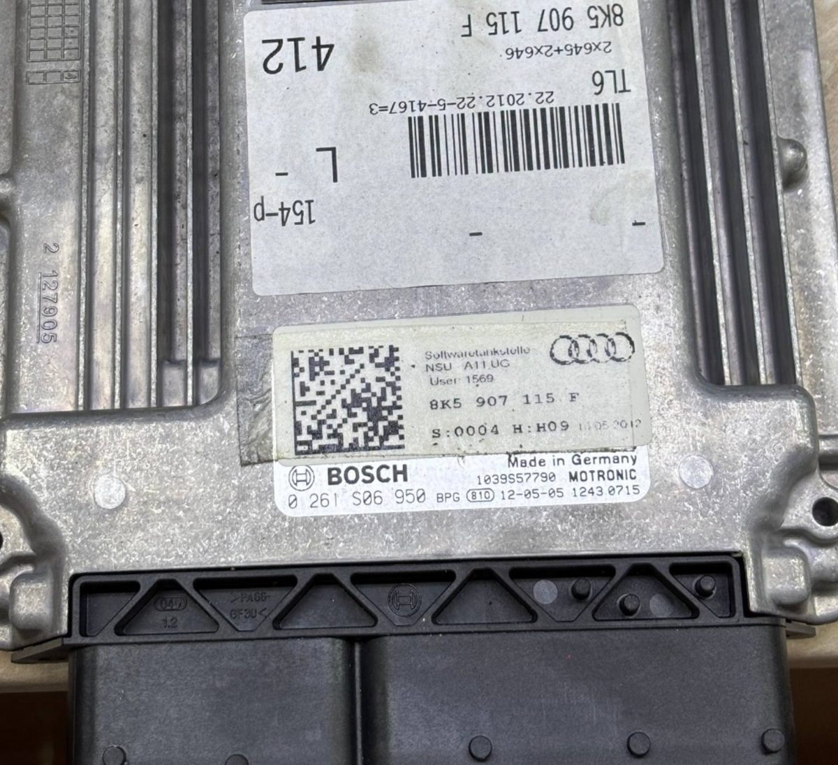 Plug & Play Engine ECU, Audi A4, A5 2.0 TFSI, 0261S06950, 0 261 S06 950, 8K5907115F, 8K5 907 115 F, MED17.1