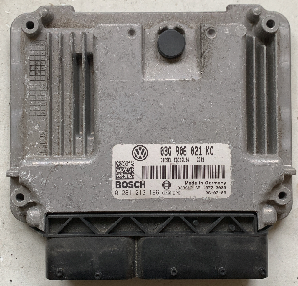 VW TOURAN 1.9 TDI, 0281013196, 0 281 013 196, 03G906021KC, 03G 906 021 KC, EDC16U34