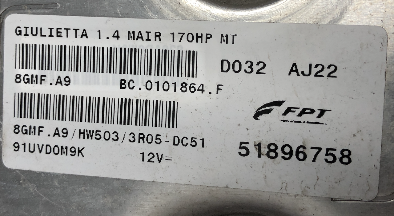 8GMFA9, 8GMF.A9, 51896758, BC0101864F, BC.0101864.F, HW503