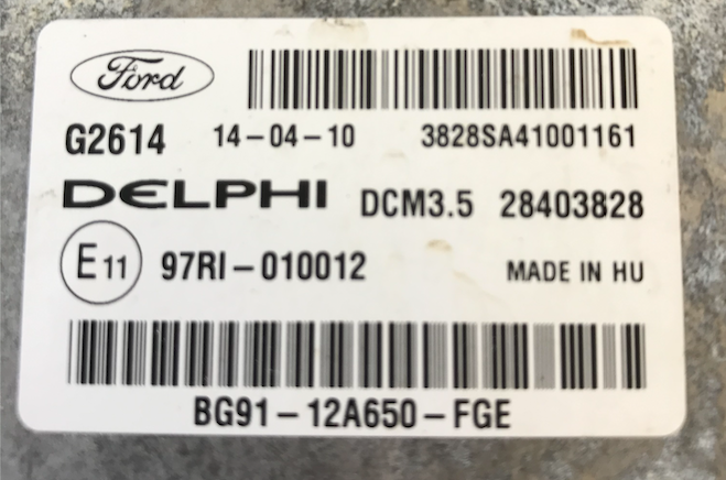 Ford Mondeo, DCM3.5, BG91-12A650-FGE, BG9112A650FGE, 28403828
