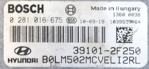 Plug & Play Bosch Engine ECU, Hyundai ix35 2.0CRDi, 0281016675, 0 281 016 675, 391012F250, 39101-2F250, 1039S39864