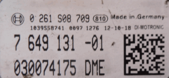 BMW 125i,320i,328i, 0261S08709, 0 261 S08 709, DME7649131, DME 7 649 131