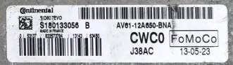 Ford C Max 1.6 TDCI, SID807EVO, S180133056B, S180133056 B, AV6112A650BNA, AV61-12A650-BNA, CWC0