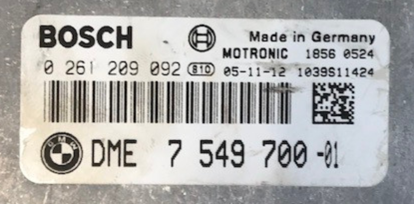 BMW Bosch Engine ECU, BMW 650i, 0261209092, 0 261 209 092, DME7549700, DME 7 549 700