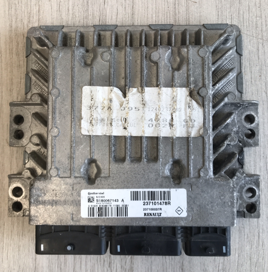 Continental Engine ECU, Renault, SID 305, S180067143 A, S180067143A, 237101478R, 237100037R