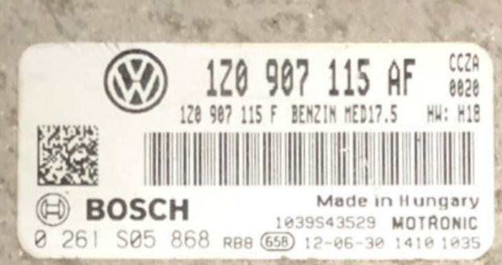 Skoda Octavia 2.0 TSI, 0261S05868, 0 261 S05 868, 1Z0907115AF, 1Z0 907 115 AF, MED17.5