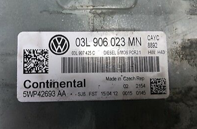 VW, 03L906023MN, 03L 906 023 MN, 5WP42693AA, 5WP42693 AA, DIESEL SIMOS PCR2.1