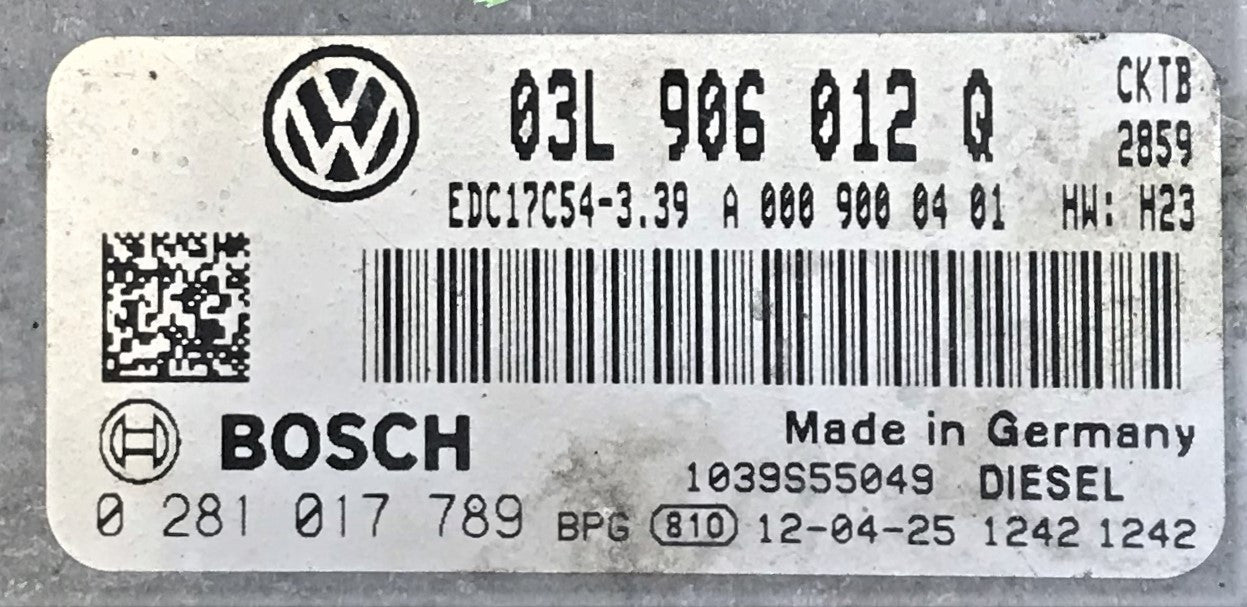 0281017789, 0 281 017 789, 03L906012Q, 03L 906 012 Q, A0009000401, A 000 900 04 01, EDC17C54