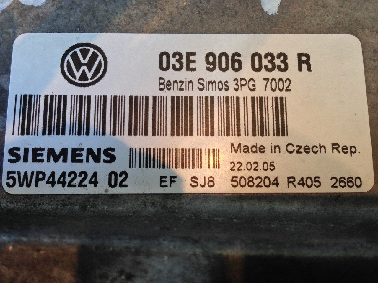 5WP44224 02, 5WP4422402, 03E906033R, 03E 906 033 R, SIMOS 3PG