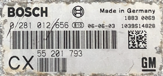 Vauxhall Astra 1.9, 0281012656, 0 281 012 656, 55 201 793, 55201793,CX
