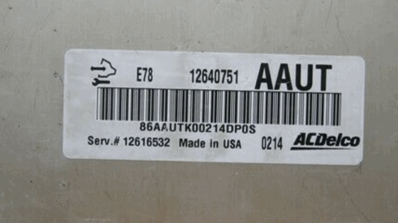 Vauxhall, Opel, 12640751, AAUT, E78, 12616532