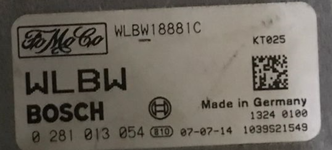 Ford Ranger 2.5D, 0281013054, 0 281 013 054, WLBW18881C, 1039S21549