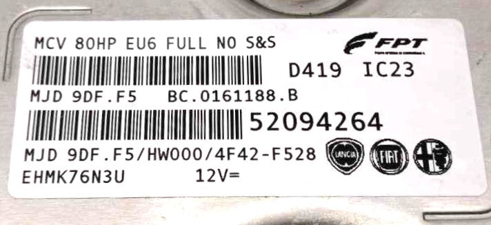 Plug & Play FPT Engine ECU, Citeoen,Nemo, MJD9DFF5, MJD 9DF.F5, BC0161188B, BC.0161188.B, 52094264, HW000