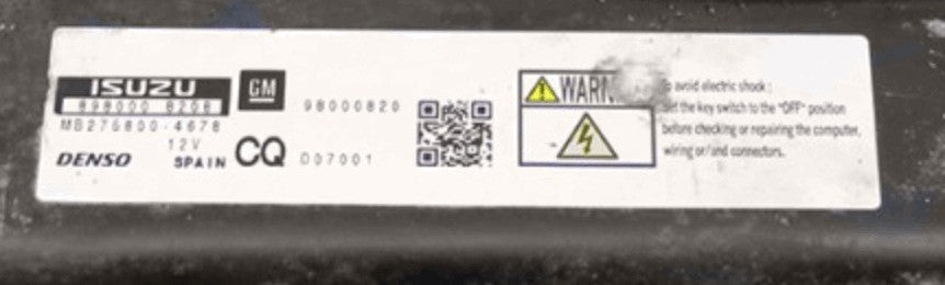 Vauxhall Zafira, Astra 1.7 ,898000 8208, MB275800-4678, 98000820, CQ