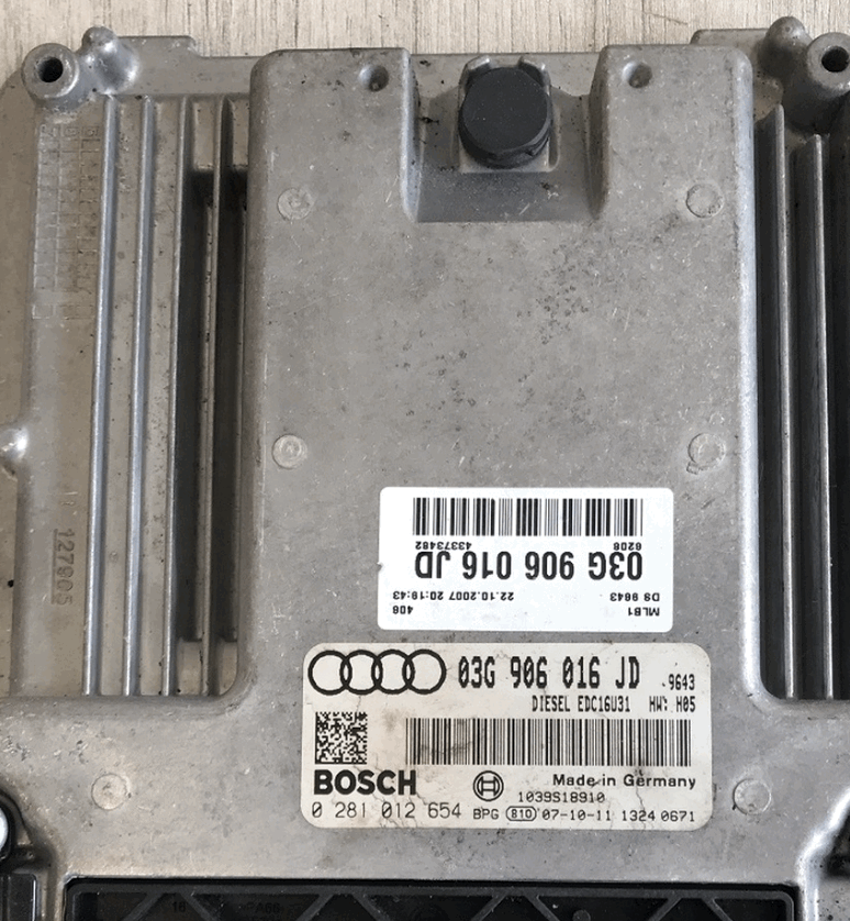Audi A4 2.0 TDI, 0281012654, 0 281 012 654, 03G906016JD, 03G 906 016 JD, EDC16U31, 1039S18910