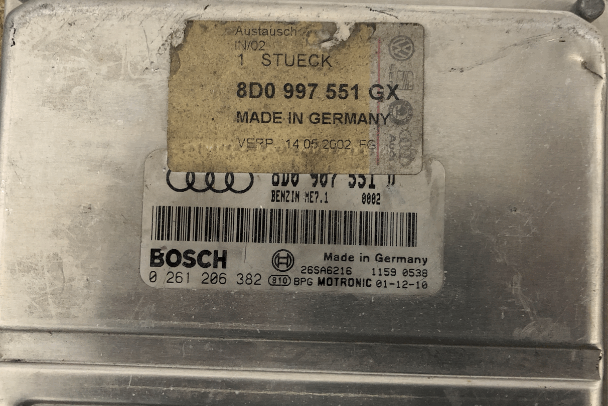 Audi S4 2.7 , 0261206382, 0 261 206 382, 8D0907551D, 8D0 907 551 D, ME7.1