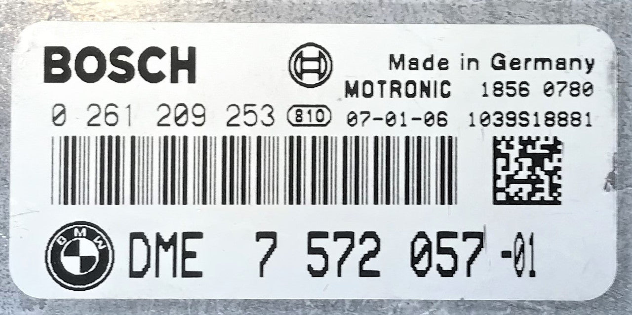 BMW, 0261209253, 0 261 209 253, DME7572057, DME 7 572 057