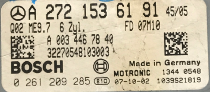 0261209285, 0 261 209 285, A2721536191, A 272 153 61 91, A0034467840, A 003 446 78 40, ME9.7