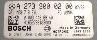 0261209508, 0 261 209 508, A2739000200, A 273 900 02 00, A0034466940, A 003 446 69 40, ME9.7