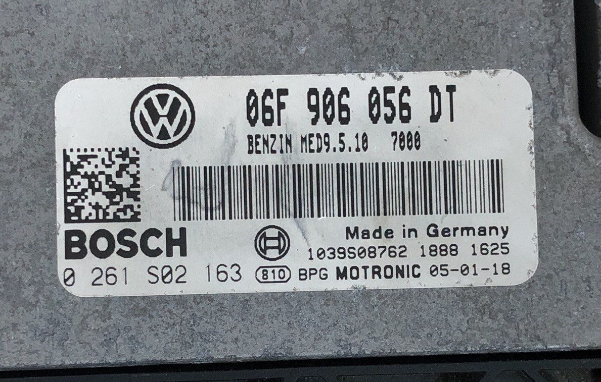 VW Touran 2.0 FSI, 0261S02163, 0 261 S02 163, 06F906056DT, 06F 906 056 DT, MED9.5.10 