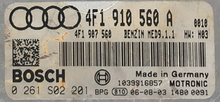 Bosch Engine ECU, 0261S02201, 0 261 S02 201, 4F1910560A, 4F1 910 560 A, 4F1907560, 4F1 907 560, MED9.1.1