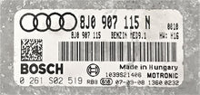 Audi TT 2.0 TFSI, 0261S02519, 0 261 S02 519, 8J0907115N, 8J0 907 115 N, 8J0907115, 8J0 907 115, MED9.1 