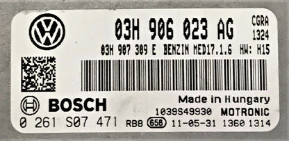 VW Touareg 3.6 FSI , 0261S07471, 0 261 S07 471, 03H906023AG, 03H 906 023 AG, 03H907309E, 03H 907 309 E, MED17.1.6