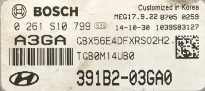 0261S10799, 0 261 S10 799, 391B203GA0, 391B2-03GA0, GBX56E4DFXRS02H2, TGB0M14UB0, A3GA, MEG17.9.22