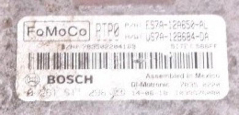 0261S11298 ES7A-12A650-AL DS7A-12B684-DA label