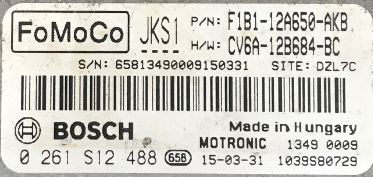 0261S12488, 0 261 S12 488, F1B112A650AKB, F1B1-12A650-AKB, CV6A12B684BC, CV6A-12B684-BC, JKS1