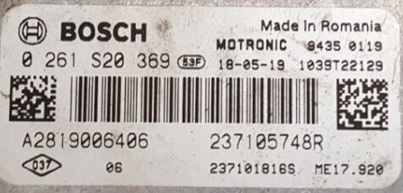 0261S20369, 0 261 S20 369, 237105748R, 237101016S