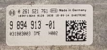 0261S21761, 0 261 S21 761, 9894913, 9 894 913