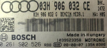 Audi Q7 3.6 FSI, 0261S02526, 0 261 S02 526, 03H906032CE, 03H 906 032 CE, MED9.1 