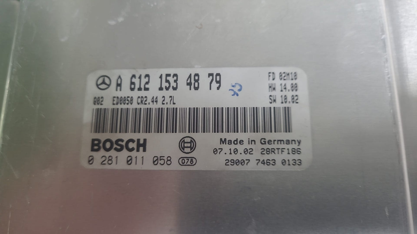 Plug & Play Bosch Engine ECU, Mercedes-Benz CDI, 0281011058, 0 281 011 058, A6121534879, A 612 153 48 79