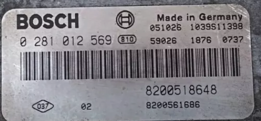 Plug & Play Bosch Engine ECU, Suzuki Grand Vitara 1.9D, 0281012569, 0281 012 569, 8200518648, 8200561686