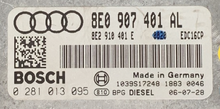 Audi, 0281013095, 0 281 013 095, 8E0907401AL, 8E0 907 401 AL, 8E2910401E, 8E2 910 401 E 