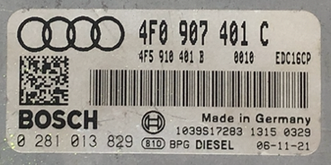 0281013829, 0 281 013 829, 4F0910401C, 4F0 910 401 C, EDC16CP34