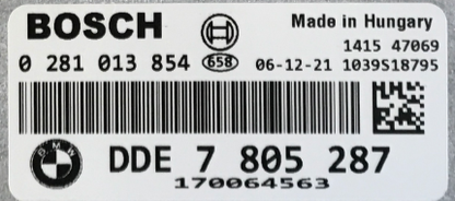 0281013854, 0 281 013 854, DDE7805287, DDE 7 805 287