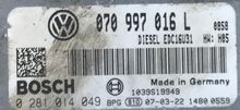 VW Transporter T5 2.5 TDI, 0281014049, 0 281 014 049, 070997016L, 070 997 016 L, EDC16U31, 1039S19949