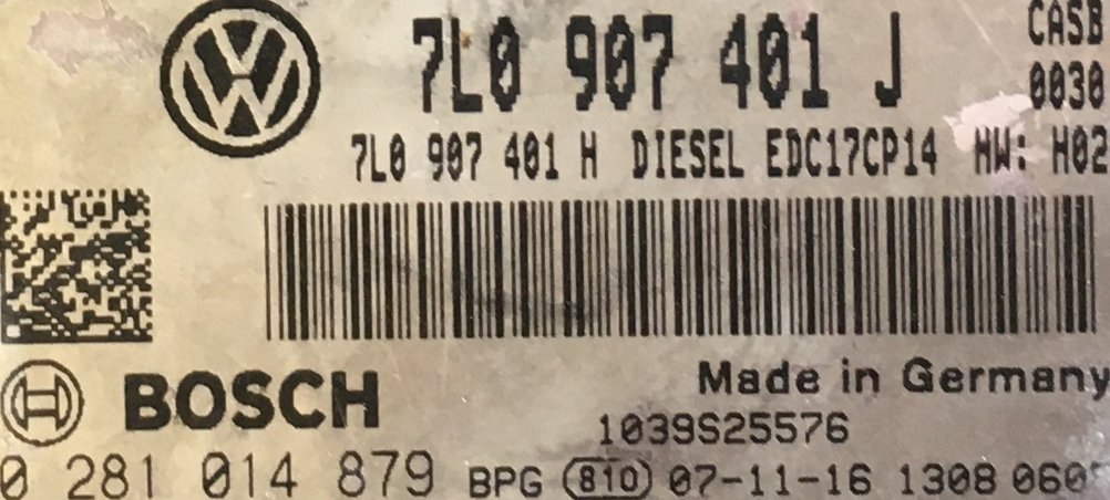 VW, 0281014879, 0 281 014 879, 7L0907401J, 7L0 907 401 J, 1039S25576