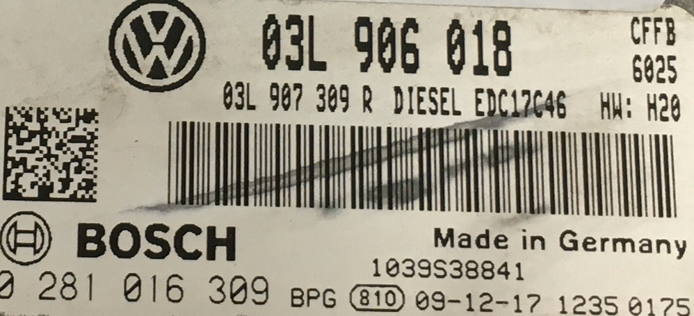 0281016309, 0 281 016 309, 03L906018, 03L 906 018, EDC17C46