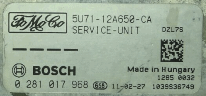 0281017968, 0 281 017 968, 5U71-12S650-CA, 5U7112A650CA