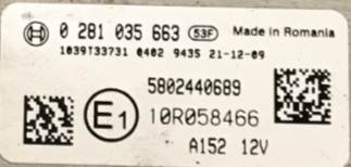 0281035663, 0 281 035 663, 5802440689, 10R0584466