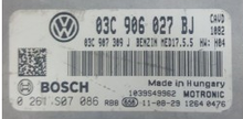 GOLF 1.4 TSI,  0261S07005, 0 261 S07 005, 03C906027BJ, 03C 906 027 BJ, MED17.5.5