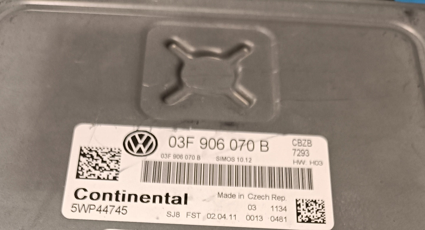 Plug & Play Continental Engine ECU, VW, Audi, 03F906070B, 03F 906 070 B, 03F906070B, 03F 906 070 B, 5WP44745, SIMOS 10.12
